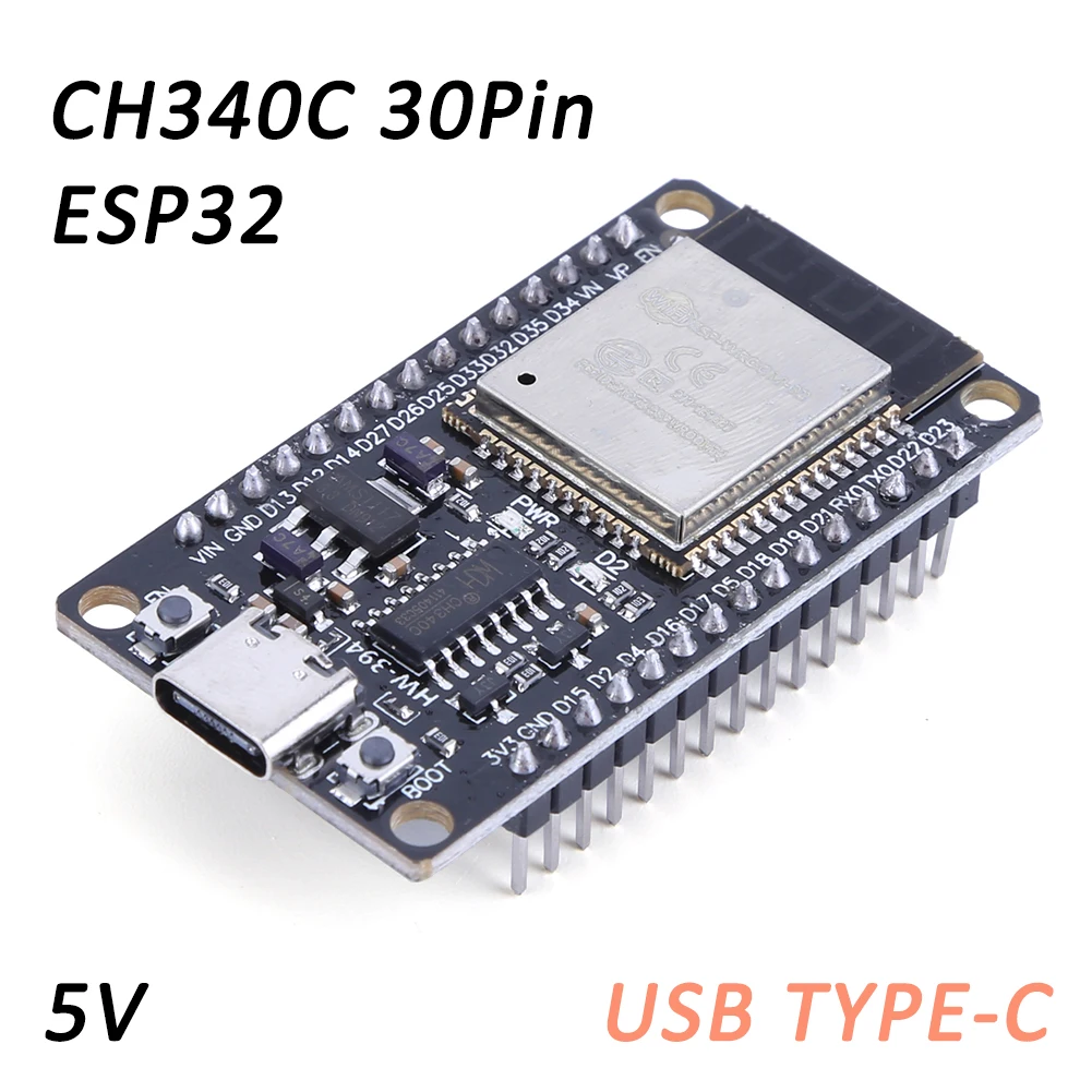 Esp32 entwicklung board drahtlose wifi bluetooth modul ultra-low strom verbrauch dual core 30pin ESP32-WROOM-32S usb TYPE-C Image