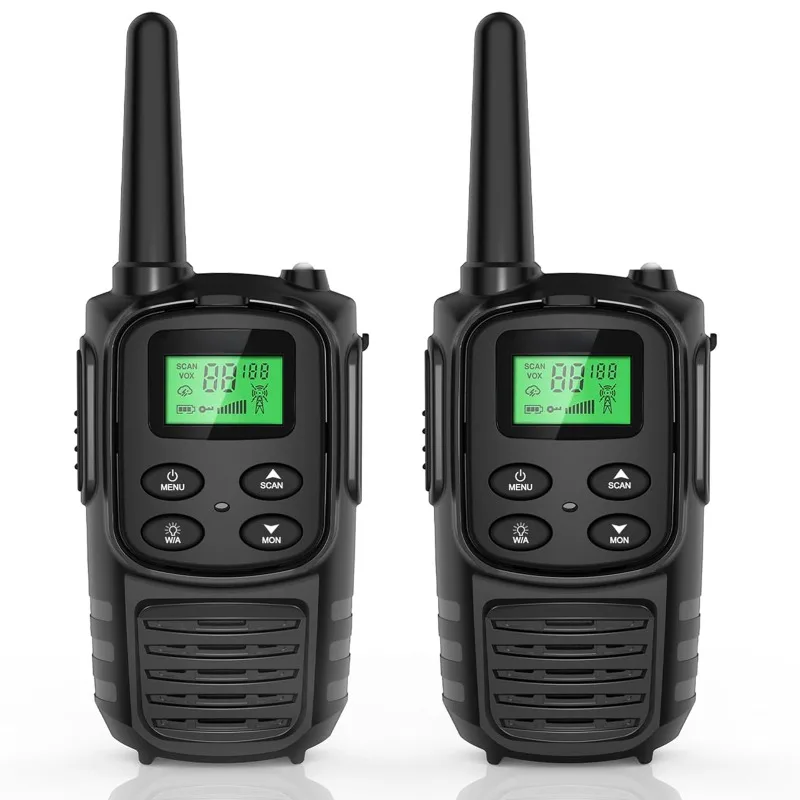 2PCS Mini Walkie Talkie Tragbares Zwei-Wege-Radio UHF-Transceiver-Set Walkie-Talkies Radio Walkie-Talkies für Kinder und Erwachsene Image