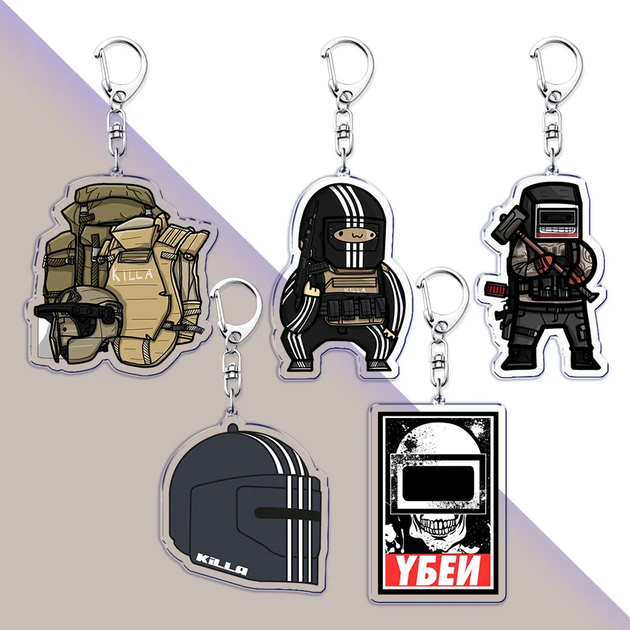 Escape From Tarkov Schlüsselanhänger Zubehör Taschenanhänger Spiel Schlüsselanhänger Schlüsselanhänger Schmuck Fans Freunde Geschenk Image