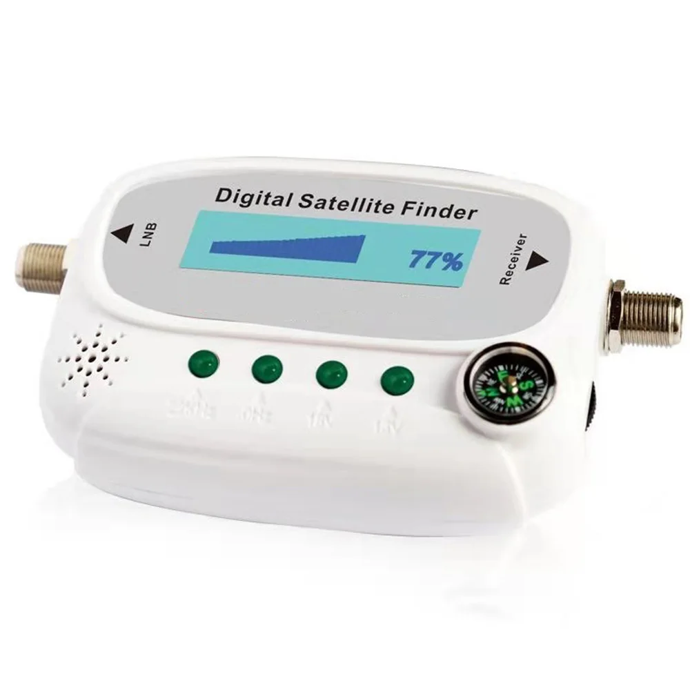 Heißer LED Digital Satellite Finder SF08 Satlink Rezeptor HD TV Signal Empfänger Sat Decoder Satfinder mit Kompass 4 LED Anzeige Image
