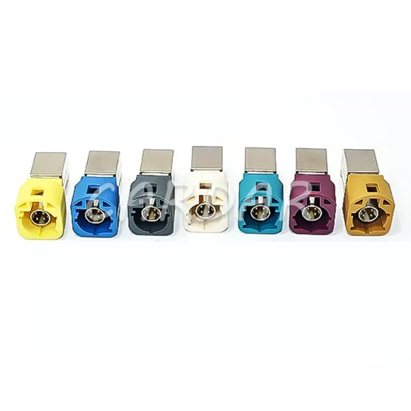 1 Set LVDS 4-Pin PCB-Buchse mit gebogenen Pins, Automotive HSD-Stecker, AC-Montage, universeller Auto-Fakra-Steckverbinder Image