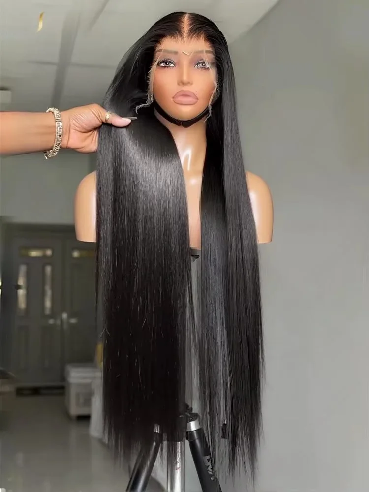Knochenglatte Echthaarperücken 13x6 HD Lace Frontal Perücke 30 32 Zoll Lace Front Perücke 5x5 Closure Glueless Naturhaar für Frauen Image