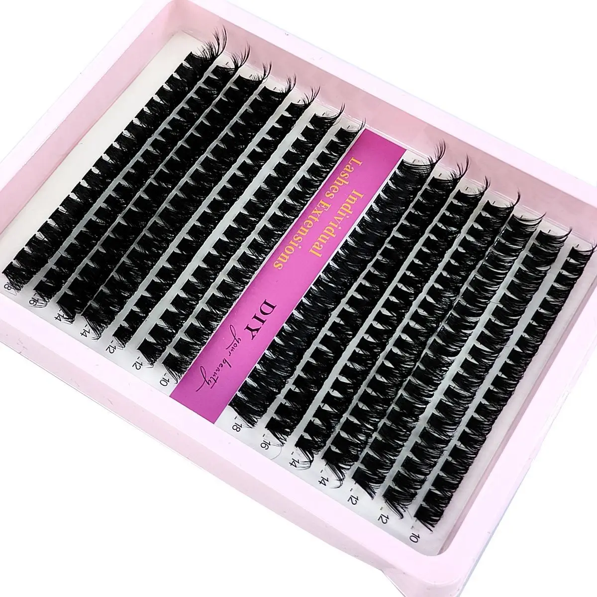 Neue 60D/80D/100D Mix Wimpern Cluster 10-18mm Mix Wispy Einzelne Wimpern Extensions 266/280 stücke DIY Nerz Falsche Wimpern Make-Up Image