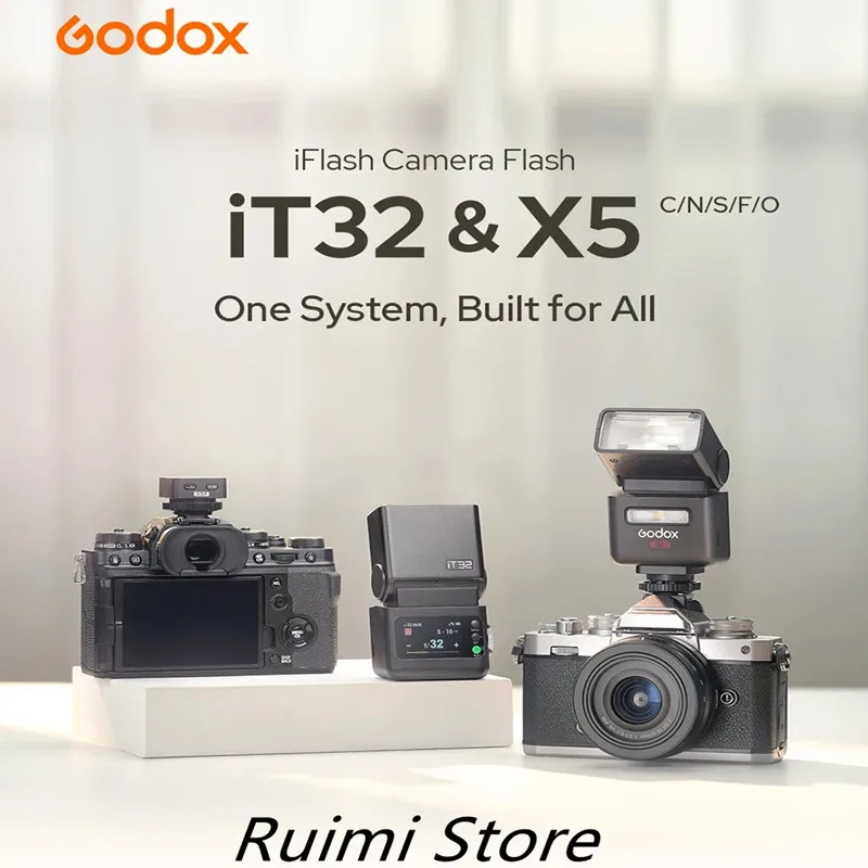 Godox IFlash IT32 TTL-Kamerablitz mit magnetischer Montage X5 kabelloser Blitzauslöser für Sony Nikon Canon Fujifilm Olympus Kamera Image