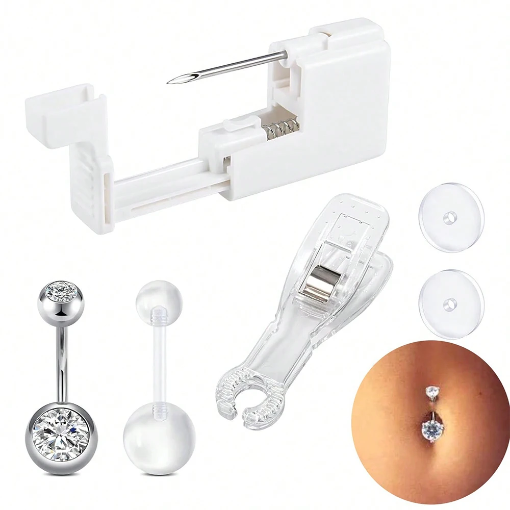 Bauchnabelpiercing Kit Pistole Bauchpiercing Kit Bauchnabelpiercing Pistole Nabelpiercing Kit Bauchnabelring Piercing Kit Image
