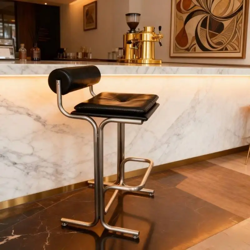 Eleganter dekorativer Barstuhl, moderner, leichter, flexibler, mobiler Barstuhl, Büro, luxuriöser Bancos De Barra De Cocina, Barmöbel