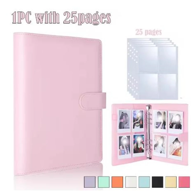 25 Stück Seiten (4 Gitter) Fotokarte A5-Binder Kpop Fotoalben Idolkarten Loseblatt Sammelbuchbinder Binder Fotokartenhalter Image
