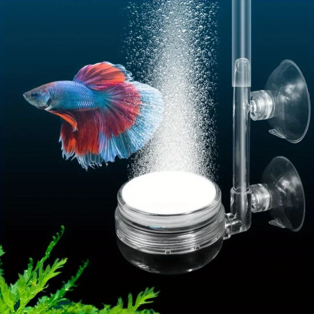 1PC Aquarium Sauerstoffpumpe mit Luftdiffusor, Acryl transparente leise Niederdruck-Luftscheibe Image