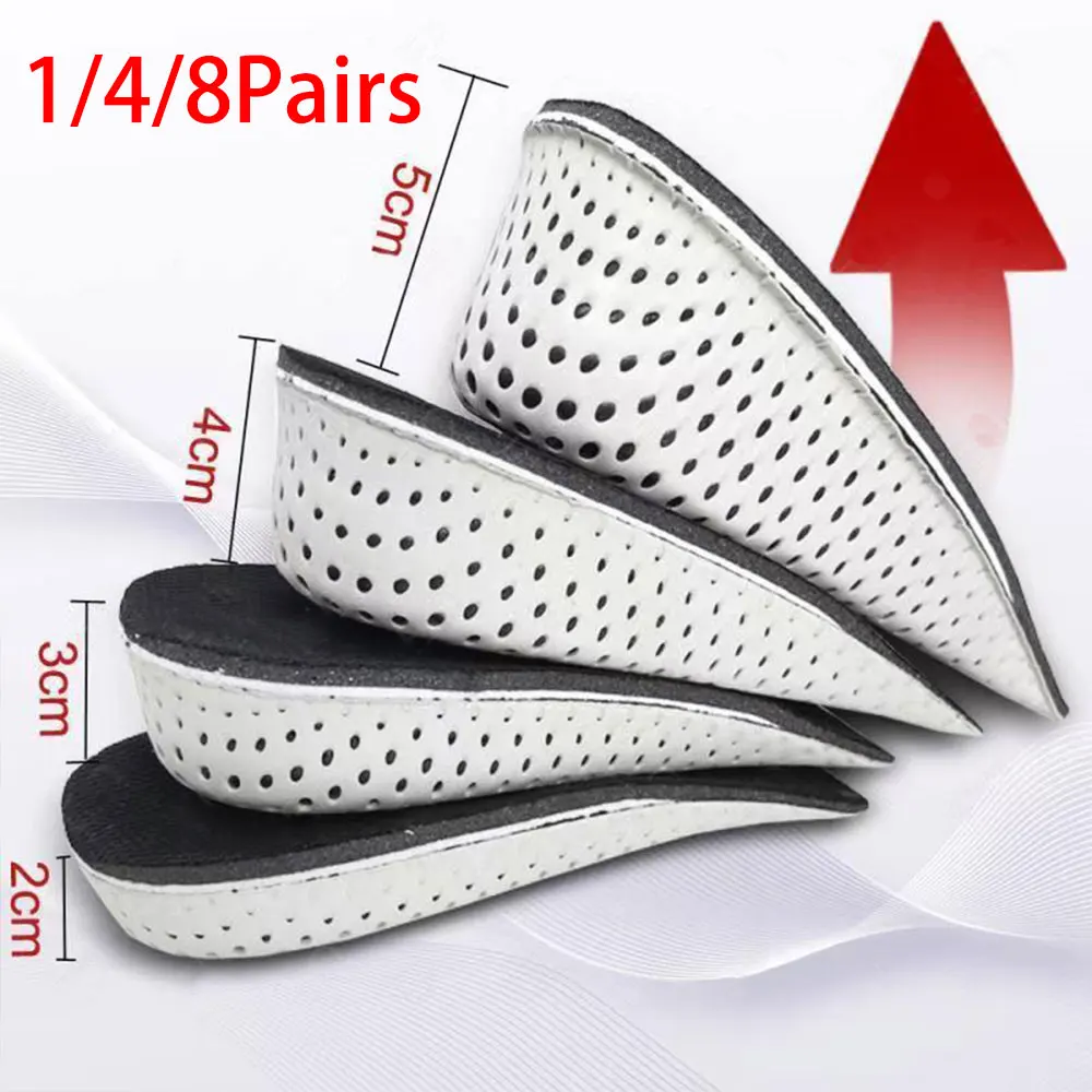 Höhe erhöhen halbe Schuheinlagen Ferse Einsatz Sport Kissen EVA Memory Foam Ferse Heben 2/3/4/5 cm größere unsichtbare Heighten Pad Image