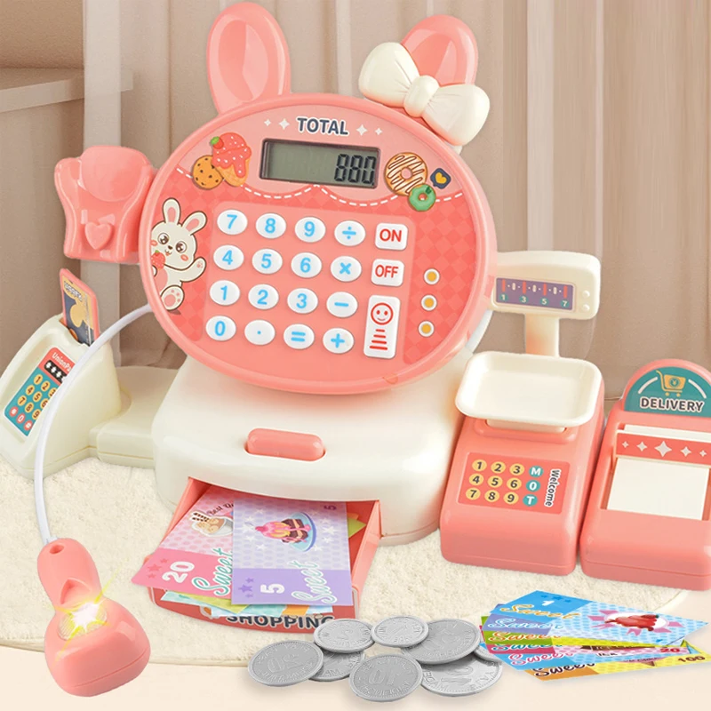 Kinder Einkaufen Registrierkasse Spielzeug Mini Markt Empfänger Set Berechnung Kasse Spielzeug Geburtstag Weihnachtsgeschenke Image