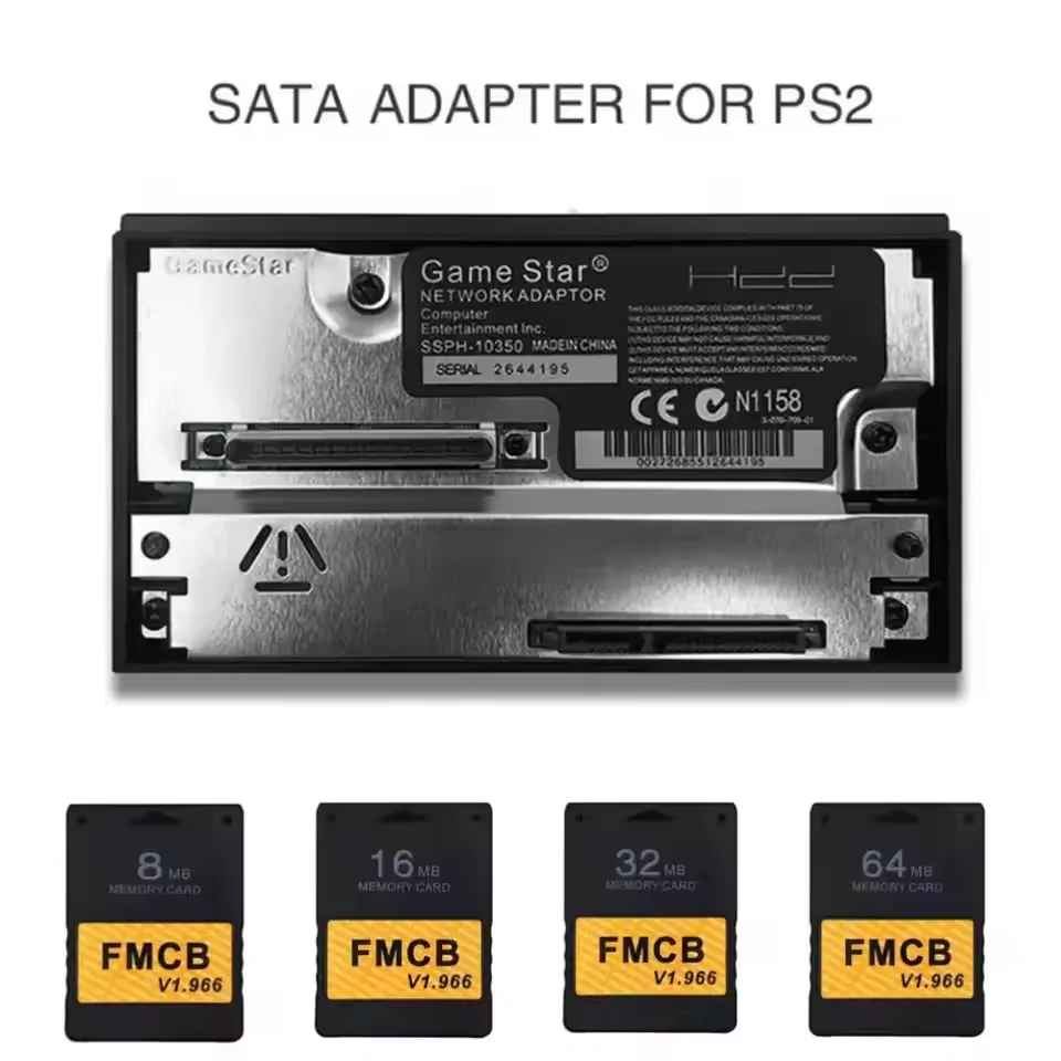 FMCB Kostenlose McBoot-Karte für Sony für Playstation 2 8 MB/16 MB/32 MB/64 MB Speicherkarte v1.953 OPL MC Boot für PS2-Konsole
