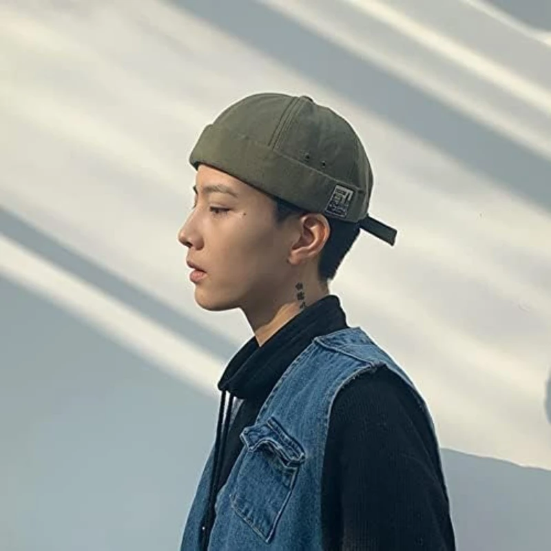 Britischer Retro-Melonen-Lederhut für Herren, vier Jahreszeiten, Hip-Hop-Baskenmütze, Straße, trendige Vermieter-Hüte, Hip-Hop-Hüte, Matrosenhut