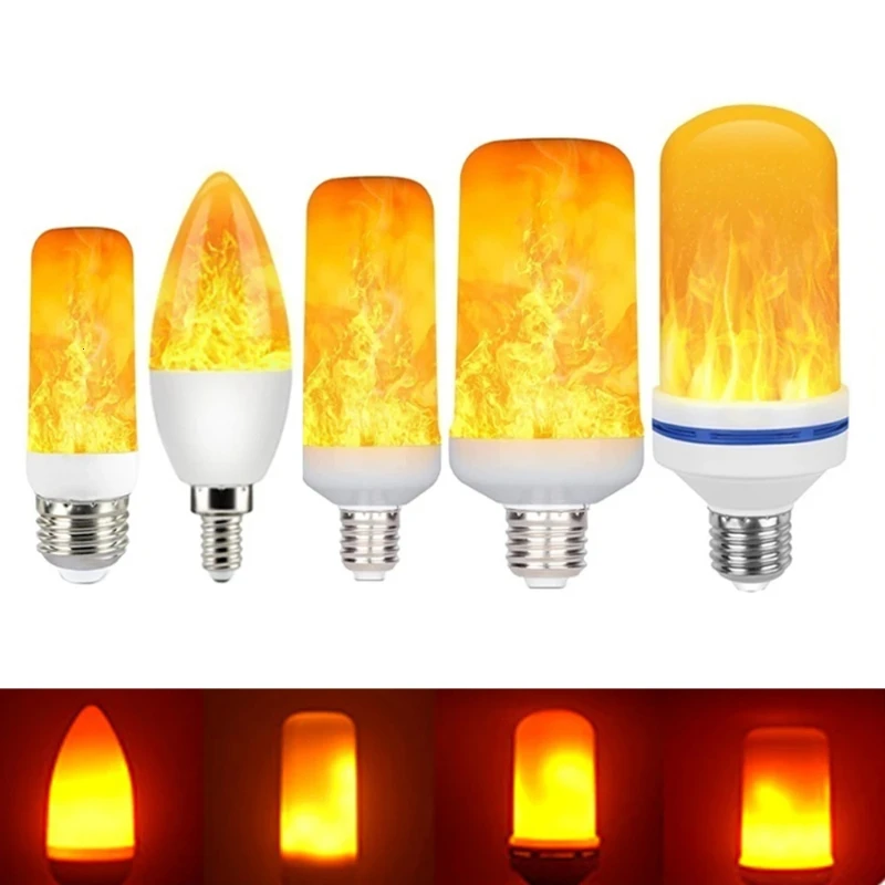 E27 Flammen birne LED dynamische Flammen effekt Feuer Glühbirnen Mais birne kreative flackernde Emulation Dekor LED Lampe Beleuchtung Lampe Image