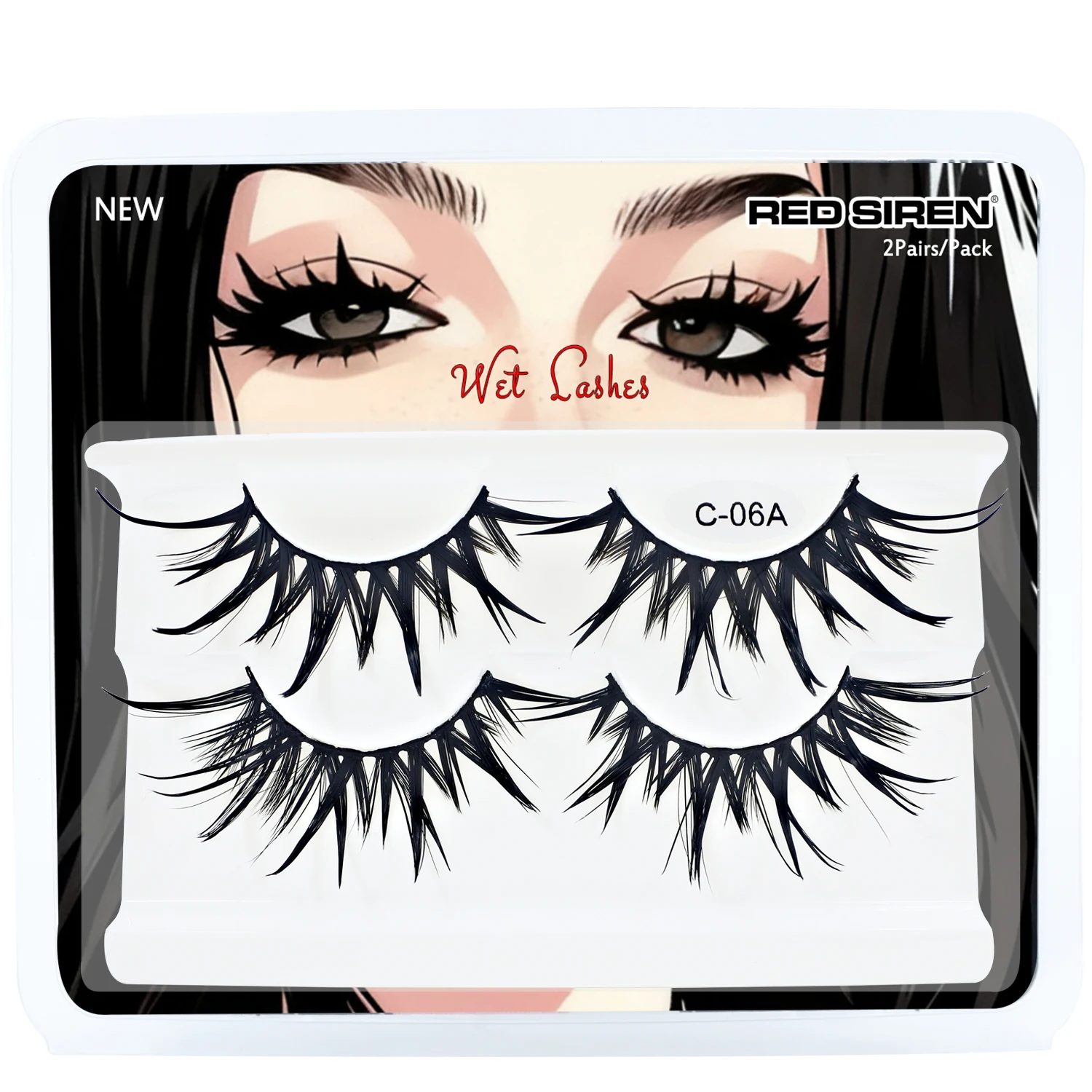 Cosplay Falsche Wimpern 2 Paare/paket Nass Streifen Wimpern Mit Spikes Neue Frau Make-Up Manga Wimpern Image