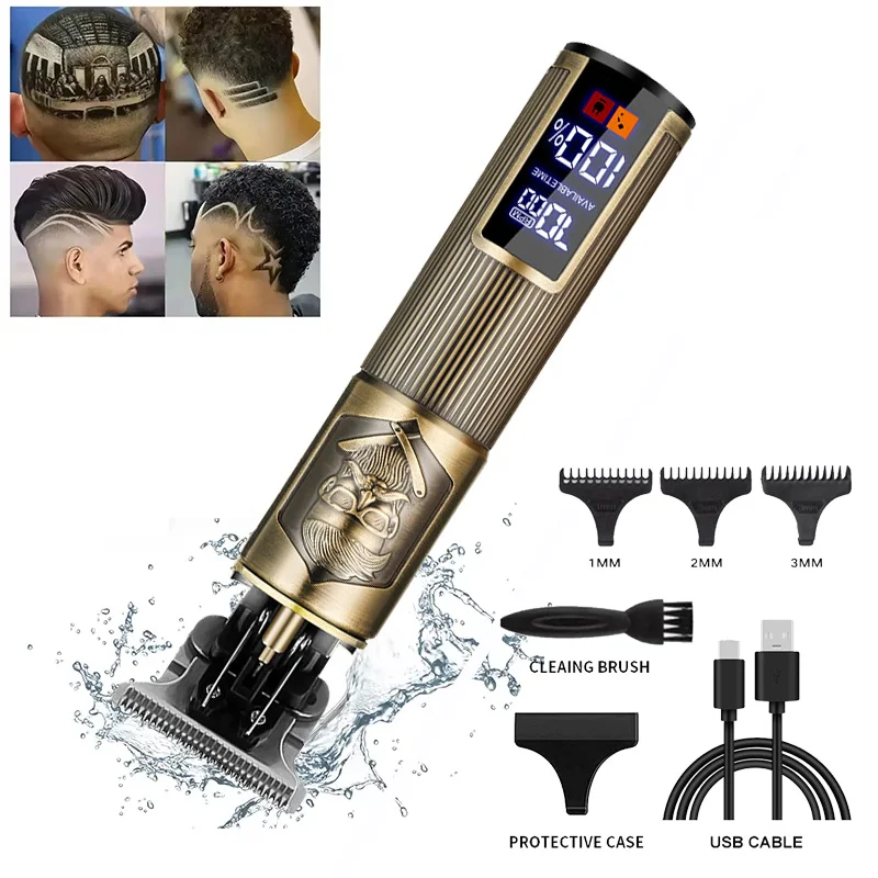 Vintage T9 Elektrische Cordless Haar Schneiden Maschine Professionelle Haar Friseur Trimmer Für Männer Clipper Rasierer Bart Leichter Heißer Verkauf Image