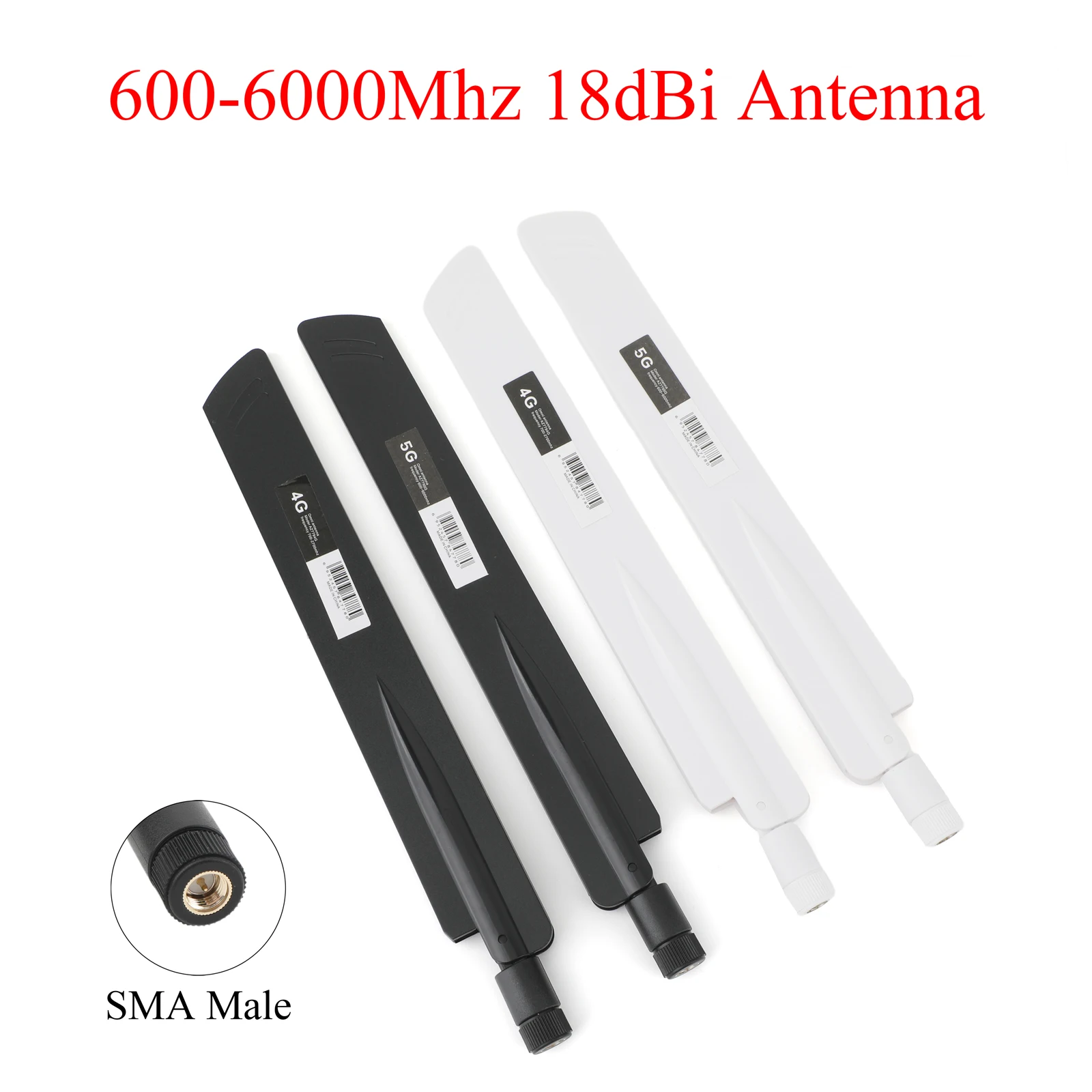 2/4PCS 5G 600-6000Mhz 18dBi Router WiFi Antenne SMA Stecker Für Computer Netzwerk Karte WLAN router Für ASUS Router Image