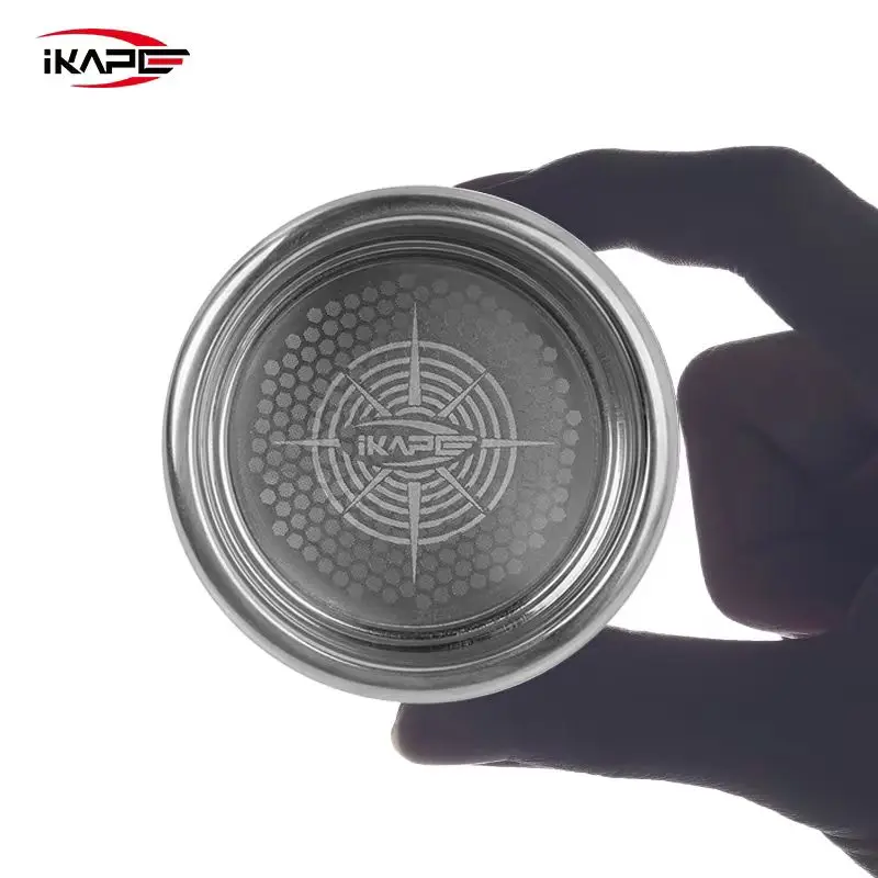 IKAPE Beehive Espresso-Filterkorb aus Edelstahl, präzise hohe Extraktion für 51/54/58 mm bodenlose Siebträger-Kaffeemaschine Image
