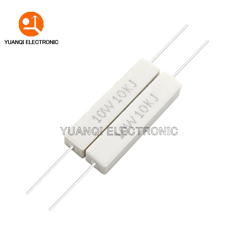 10 Stück 10W 5% Zement widerstand Leistungs widerstand 0,1 R-10K 1r 10r 100r 0,5 1 1,5 2,2 8,2 10 12 22 47 68 1,2 2,2 k k Ohm Image