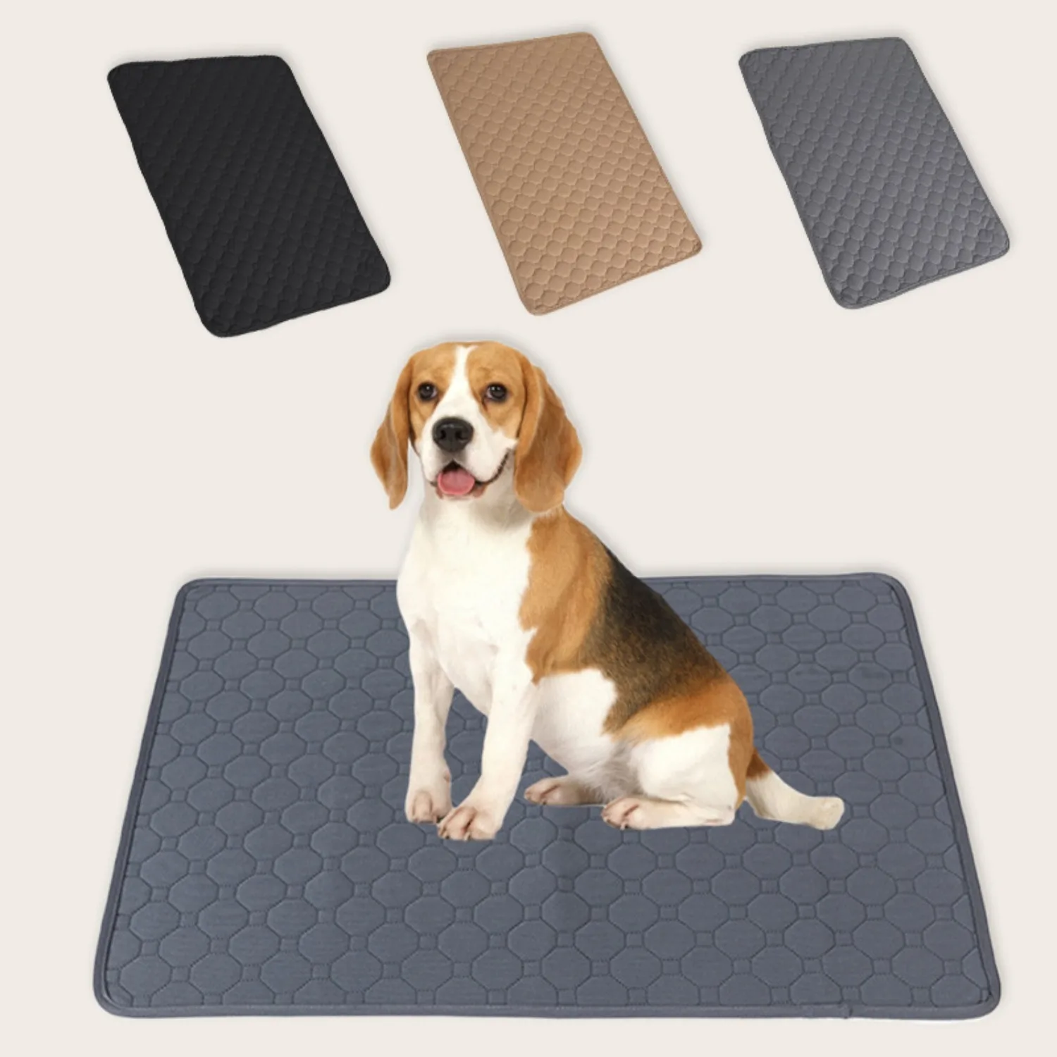 PLOVG Hunde-Pipi-Pad-Decke, wiederverwendbar, saugfähig, Windel, waschbar, für Welpen, Training, Urinmatte für Haustier, Autositzbezug, Heimtierbedarf Image