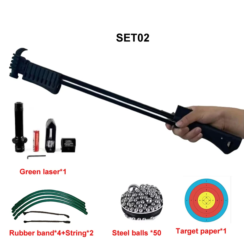 Outdoor Laser Sighting Jagd Stahlkugel Schleuder, professionelles Schleuder Jagd Kit, Fensterbrecher, Hardware-Werkzeuge Image
