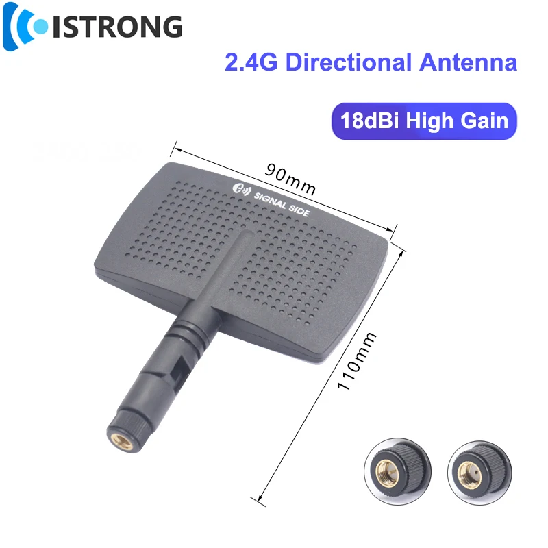 2,4 G Richtungs-Flachplatten-Antennenverstärker, 18 dBi, High-Gain-Signalverstärker, drahtlose Route, WLAN-Antenne, drehbar, 2400–2500 MHz Image