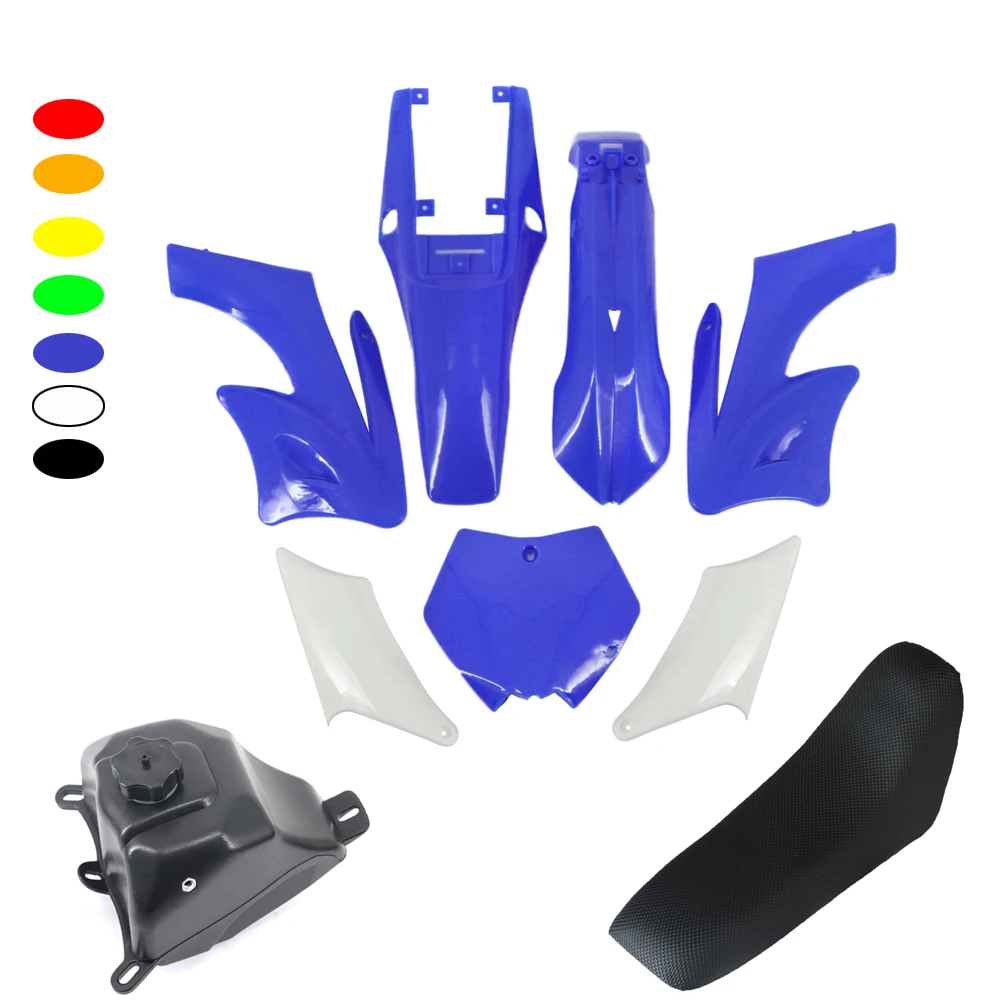 Verkleidungssets mit Kunststoffabdeckung, Kotflügel, Kotflügel, Racer-Sitze, Gas-Kraftstofftanks für 47 49 cc-Motor, 2-Takt-Apollo-Kinder, Dirt Pocket Bike Image
