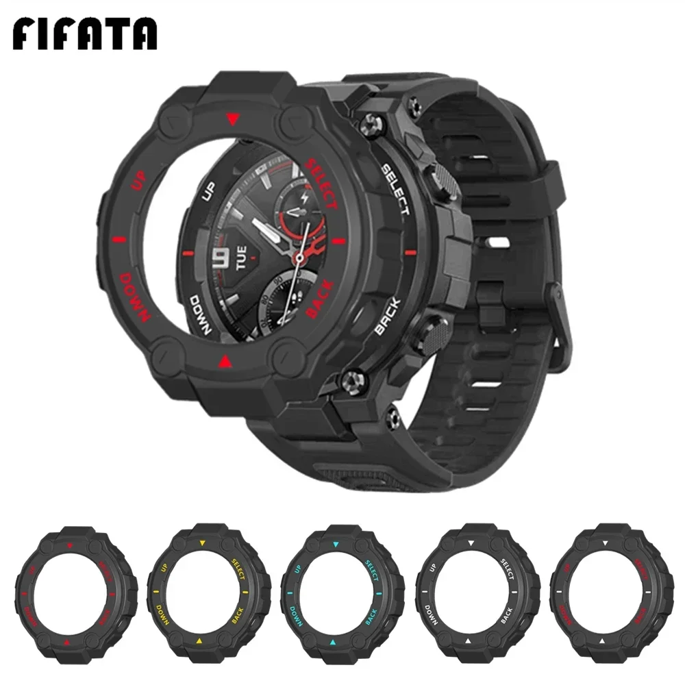 PC Hohl Schutz Abdeckung Fall Für Huami Amazfit T-Rex Pro Smart uhr Schutzhülle Rahmen Für Amazfit t rex Rand Stoßstange Image