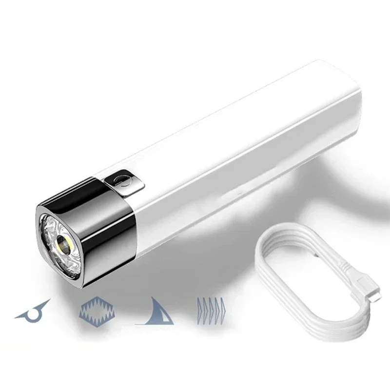Mini-Außenbeleuchtung, Powerbank-Taschenlampe, 3 Modi, tragbar, 2-in-1, ultrahell, G3, taktische LED-Taschenlampe mit USB-Aufladung, ca Image