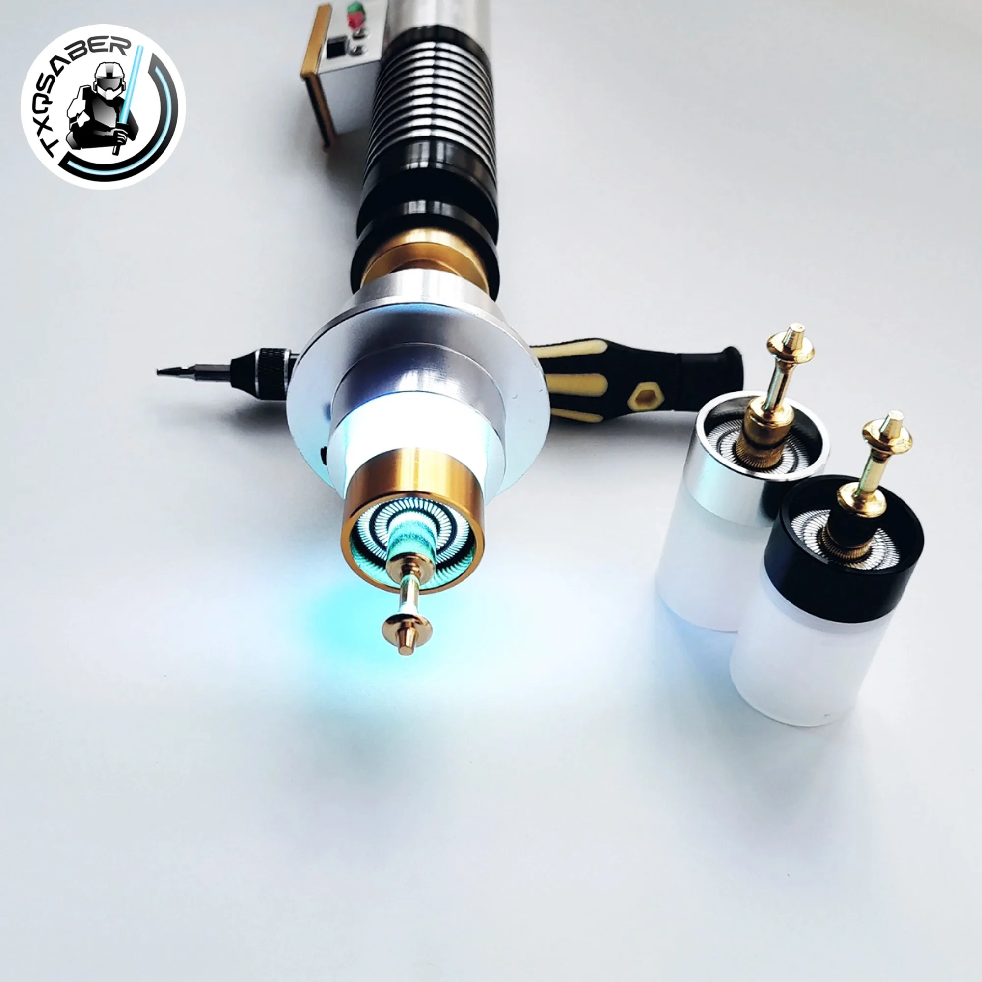 TXQ Metall1 Zoll Stecker für Lichtschwert 24,4 mm Säbel Teile Armaturen Duell RGB Sender Stecker Image