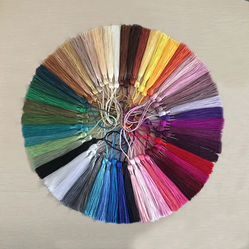 100 Stück/Packung Polyester-Seidenquasten, 13 cm Baumwollquasten-Borte zum Nähen von Vorhängen, Zubehör für DIY-Hochzeitsdekoration Image