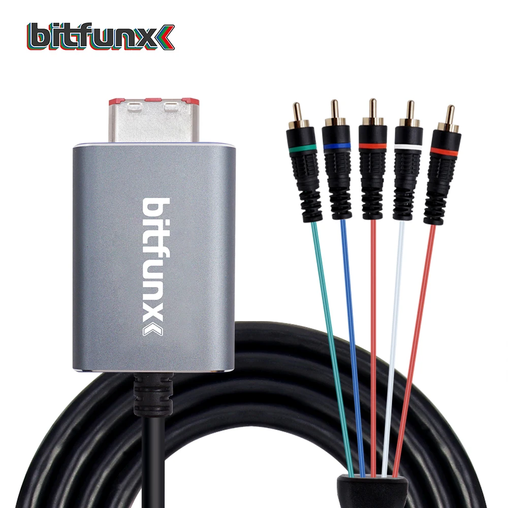Bitfunx Component Video 5RCA YPbPr Kabel für Nintendo GameCube NGC Digital AV Ausgang Hochwertiges Bild Image
