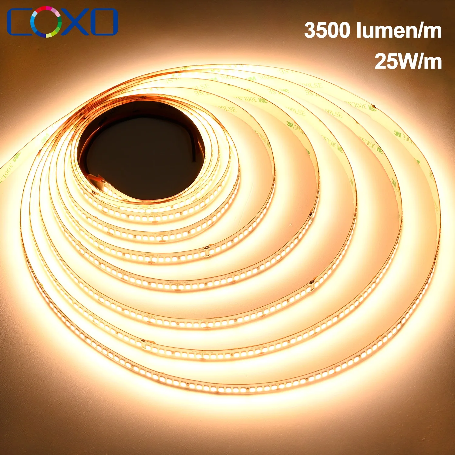 Superhelle 2835 LED-Streifenlichter, 256 LEDs/m, 16,4 Fuß, flexibles LED-Band, dimmbar, RA90 SMD2835, LED-Beleuchtung, 3000 K-6000 K, DC24 V