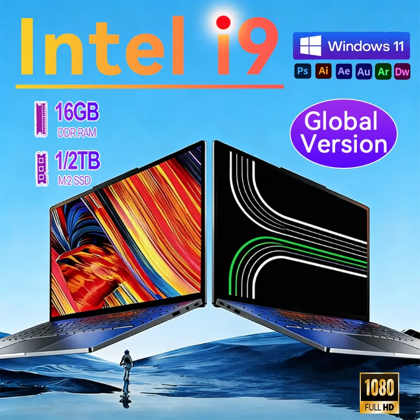 Neu eingetroffen: 14,1-Zoll-Gaming-Laptop mit i9-Prozessor, Windows 11, Intel Core i9-10980HK, 16 GB RAM, 1/2 TB M.2-SSD, 4K-HD-Gaming-Notebook-PC Image