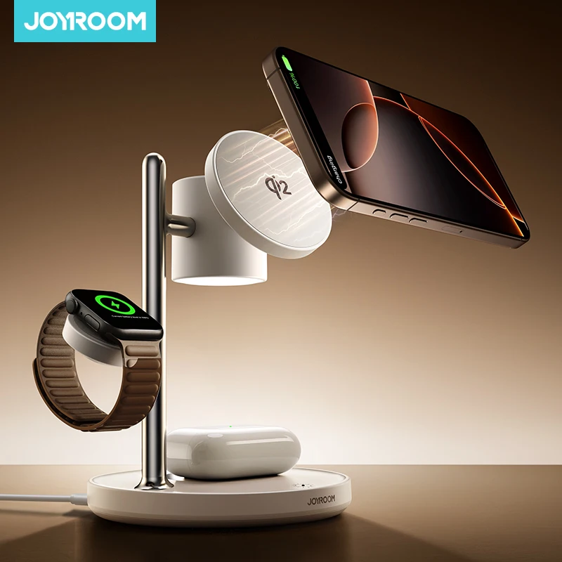 Joyroom Qi2 Magnetische Ladestation für Apple Schnelles kabelloses Ladegerät für iPhone 16 15 14 Pro Max für iWatch für AirPods JR-W23 Image