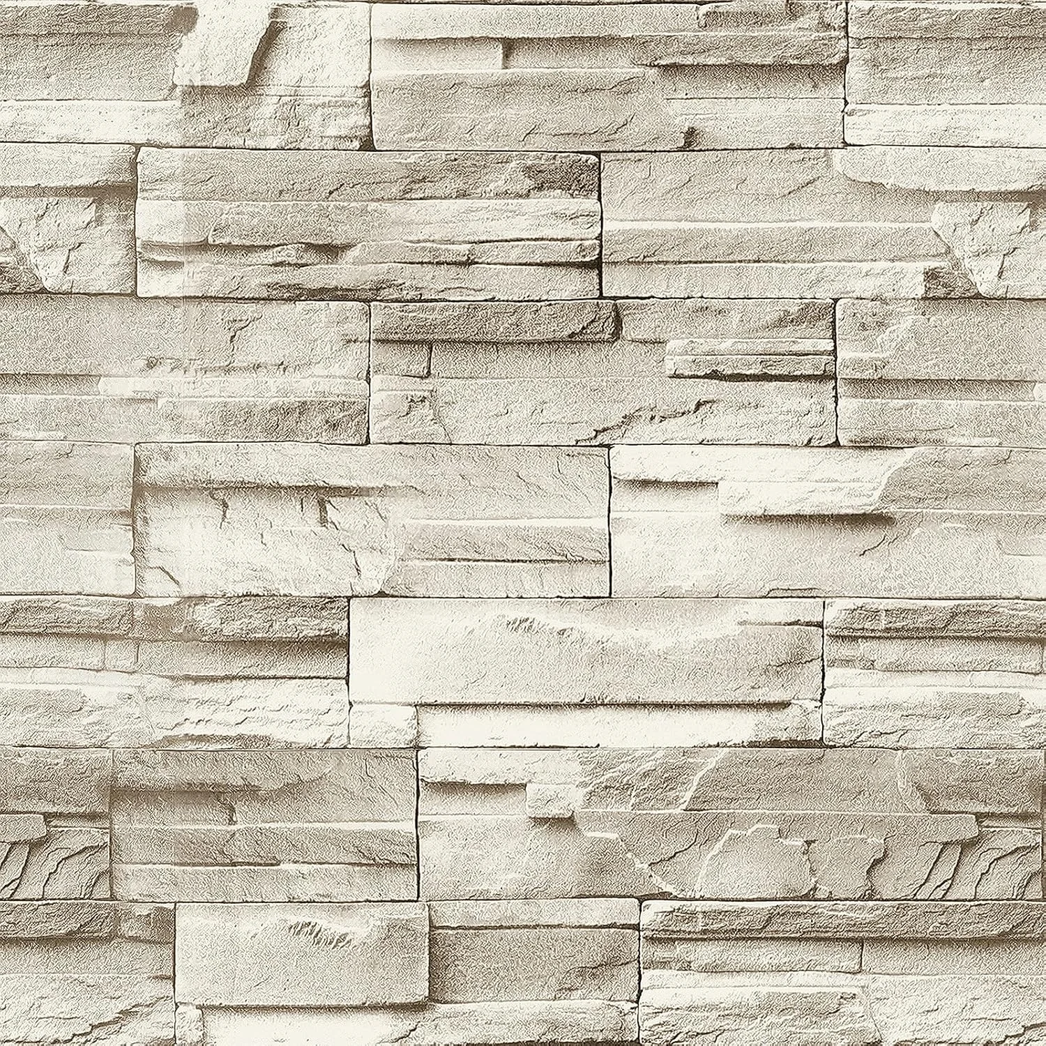 Stein-Tapete zum Abziehen und Aufkleben, selbstklebende Tapete aus Ziegelsteinen, Kontaktpapier, Kunststein-Rückwand für Küche und Badezimmer Image