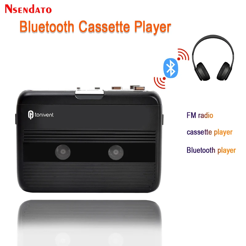 Bluetooth-Kassetten rekorder & Player tragbare Standalone-Kassetten rekorder FM-Radio mit Bluetooth-Player mit automatischer Rückwärts funktion Image