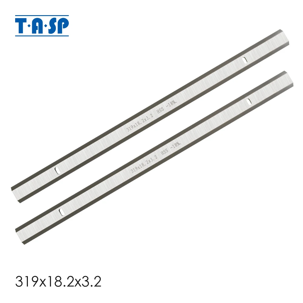 TASP 319 mm HSS-Dickenhobelmesser 319 x 18,2 x 3,2 mm Holzhobelmesser für Ryobi ETP1531AK AP1300 JET JWP-12 GMC TP2000 Erbauer Image