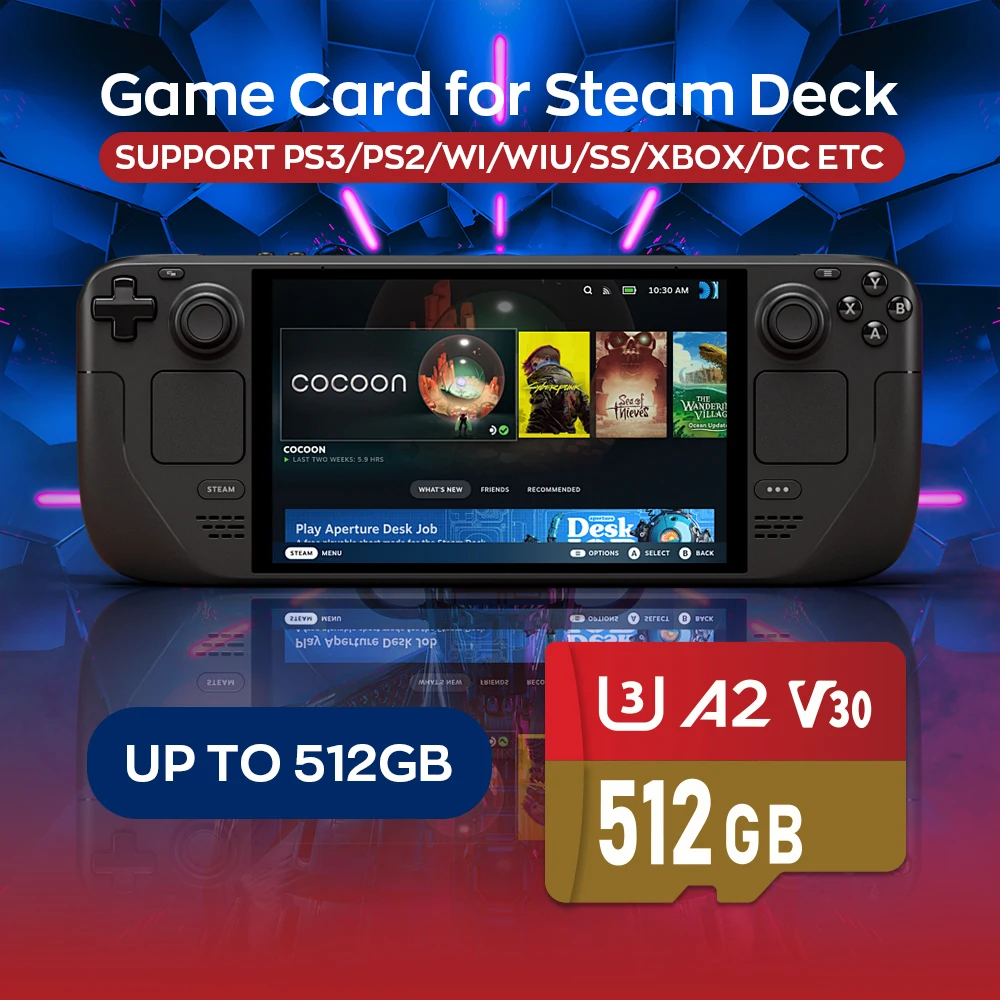 Retro-Spielkarte für Steam Deck mit Batocera 40 Plug & Play mit über 15000 Spielen für PS3/PS2/PS1/PSP/WII/WIIU/XBOX/SS/DC-Emulatoren