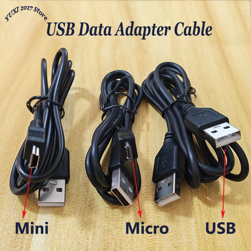 1/2/5PCS USB Zu Mini/Micro/USB Datenkabel Geeignet Für MP3 MP4 Player Auto DVR GPS Digital Kamera Altmodisches Handy Image