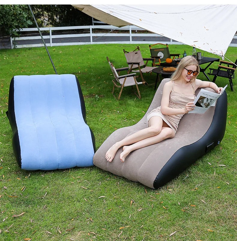 Aufblasbarer Liegestuhl, aufblasbare Liege, Strand-Luftsofa, Stuhl, faules Lounge-Sofa für drinnen, Wohnzimmer, Schlafzimmer, Reisen im Freien