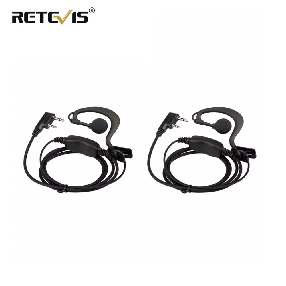 Retevis EEK004 RT22 Walkie Talkie C-Typ Ohrbügel 2/4/6/10 Stück Ohrhörer Radio Headsets für Retevis RT21 RT24 Baofeng UV-5R 888S Image