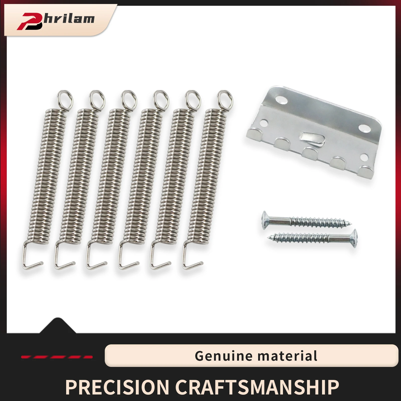 PHRILAM Vintage St Tremolo Spring Claw Kit Hochwertige Federn X3/x6 Installationsschrauben X2 Tremolo Claw für Gitarrenteile Image