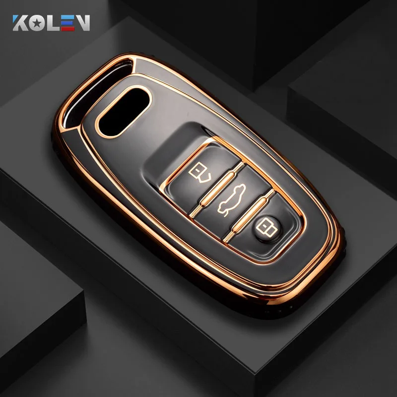 Mode TPU Auto Fernbedienung Schlüssel Fall Abdeckung Shell Fob für Audi A1 A3 A4 A5 A6 A7 A8 Q3 Q5 Q7 S4 S6 S7 S8 R8 TT Protector Halter Tasche Image