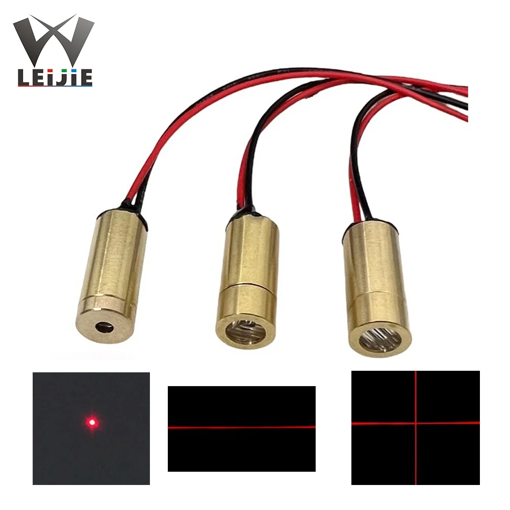 650 nm 5 mW 3 V/5 V 9 mm Kreuzlinienpunkt 9 x 21 mm industrielles MINI-Lasermodul Rot lokalisieren Laserkopf LD-Modul Laser Medizinische Positionierung Image