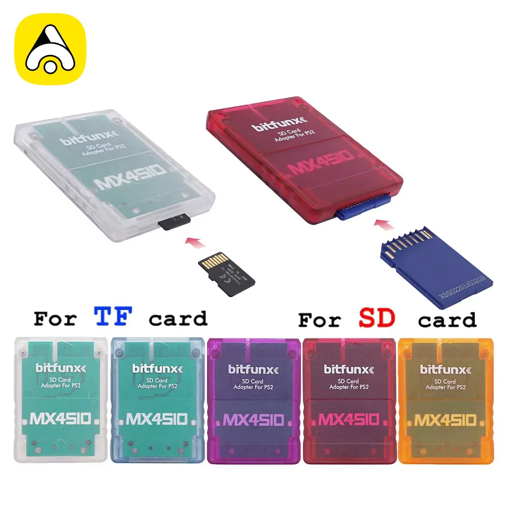 BitFunx MX4SIO SIO2SD Adapter TF/SD-Kartenadapter Kartenleser für SONY Playstation 2 PS2 Spielekonsole Image
