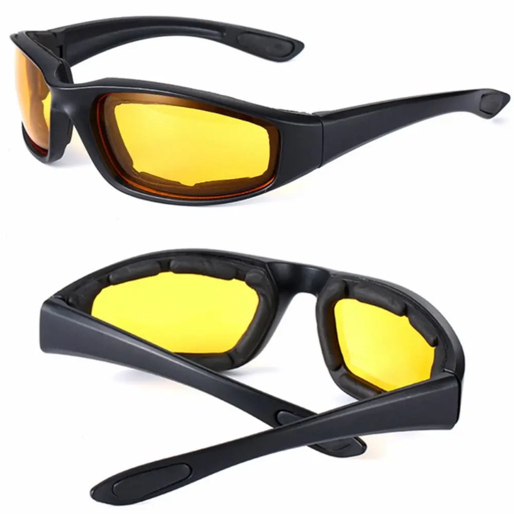 Wind dichte punk gelbe Gläser Sonnenbrille UV-Schutz schwarz schattiert Motorrad brille Dekoration Zubehör Fahr brille
