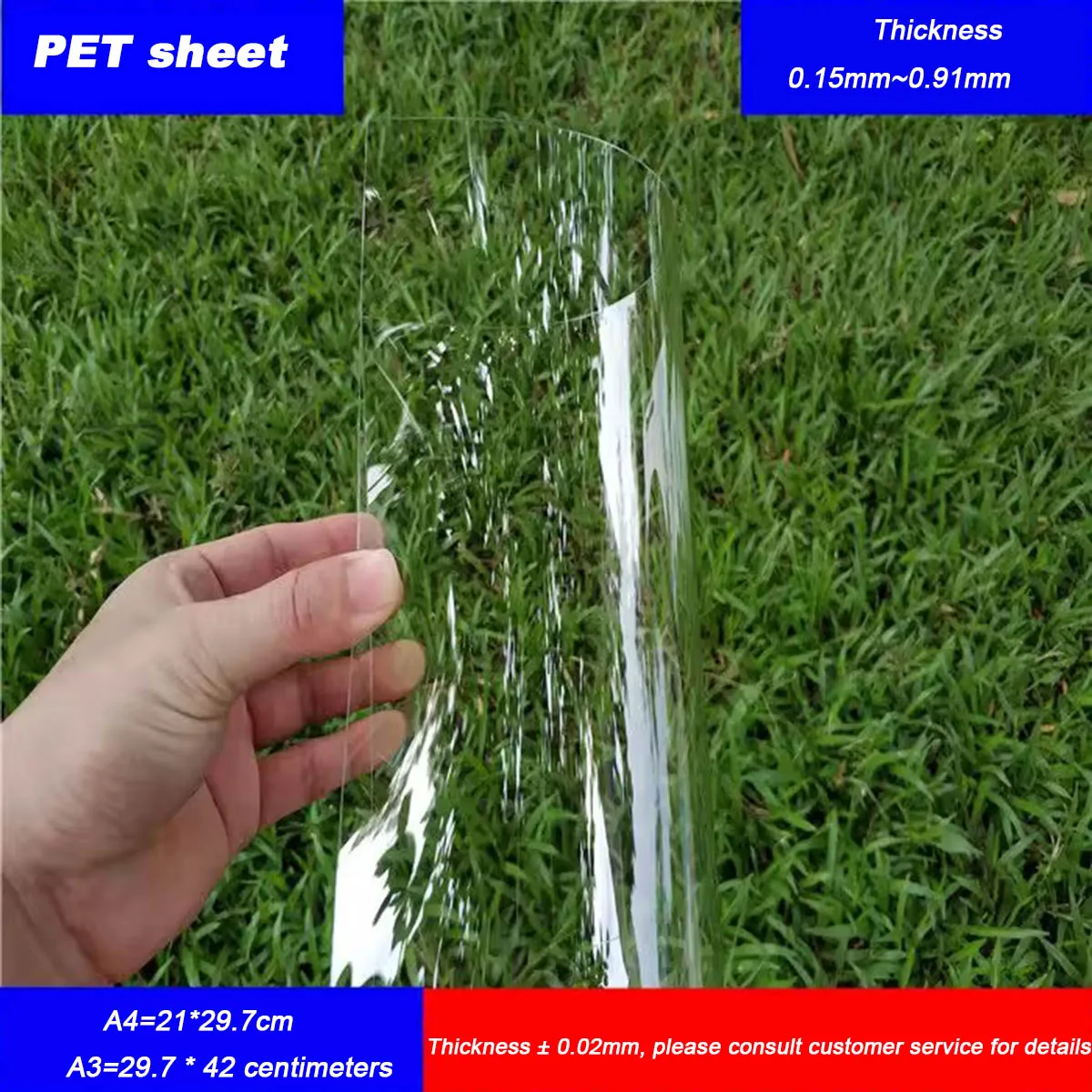 Hochtransparente PET-Platte, staub- und wasserdicht, Dicke 0,2 0,3 0,4 0,5 0,6 0,8 1,0 1,5 2 mm Image