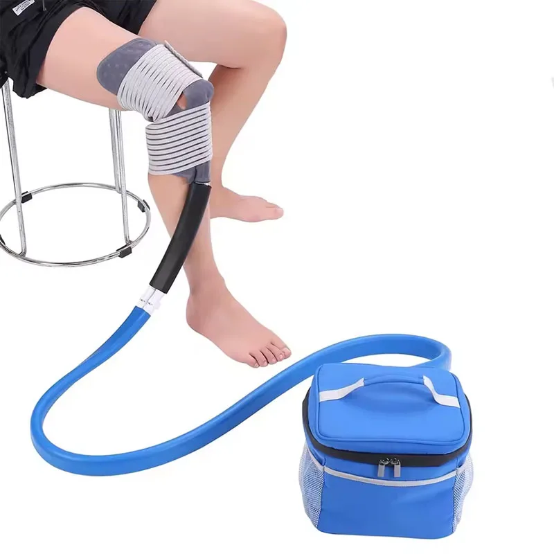 Medizinisches Kältetherapiesystem, Eismaschine, Kryotherapie-Frostset mit universellem Pad zur Schmerzlinderung, Wiederherstellung von Knie-, Hüft-, Beinverletzungen Image