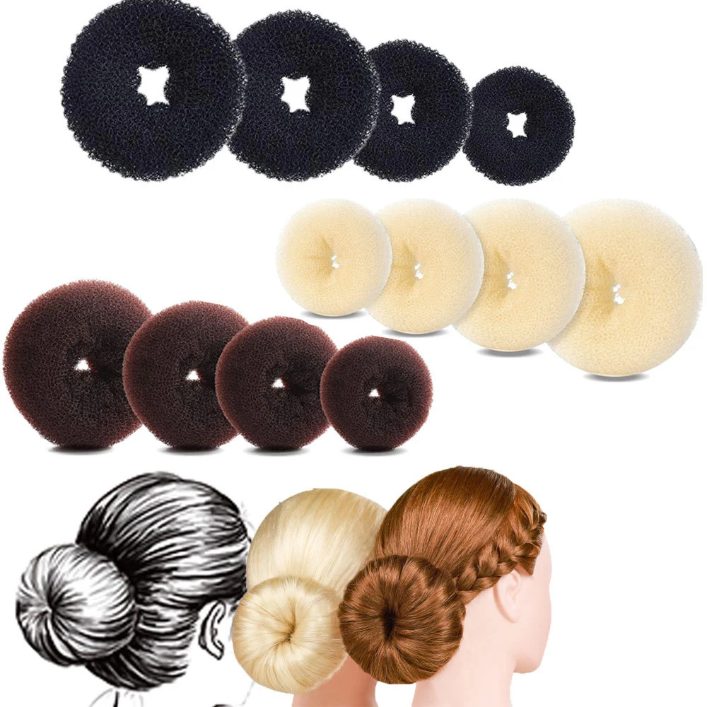 3 Stück Maruki-Kopf-Lockenwickler, vielseitiger Haarschmuck im koreanischen Stil, flauschige, gekräuselte Dame, einfache große Ring-Haar-Styling-Werkzeuge Image