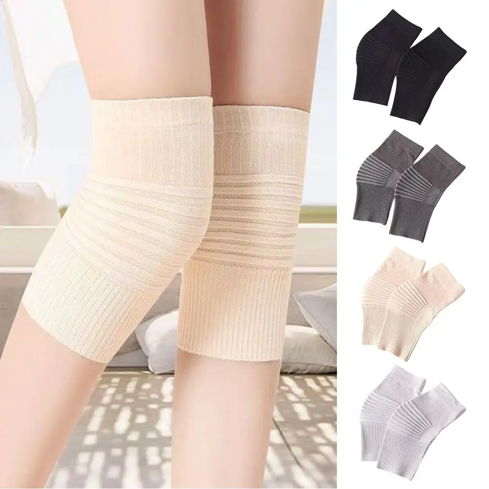 Frauen Männer Baumwolle Knie Wärmer Weiche Thermische Gestrickte Knie Schutz Hülse Stretch Fit Thermische Knie Pads Schützt Gelenke, Image